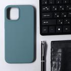 Чехол Krutoff, для iPhone 12 Pro Max, матовый, темно-оливковый - фото 46416660