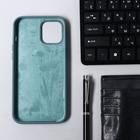 Чехол Krutoff, для iPhone 12 Pro Max, матовый, темно-оливковый 6894247 - фото 16592685