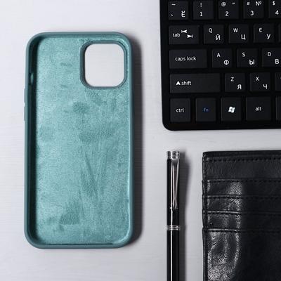 Чехол Krutoff для iPhone 12 Pro Max, матовый, темно-оливковый
