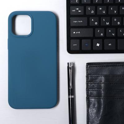 Чехол Krutoff, для iPhone 12 Pro Max, матовый, синий