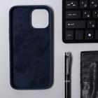 Чехол Krutoff, для iPhone 12 Pro Max, матовый, темно-синий - Фото 2