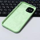 Чехол Krutoff, для iPhone 12 Pro Max, матовый, мятный - Фото 3