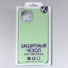 Чехол Krutoff, для iPhone 12 Pro Max, матовый, мятный - Фото 4