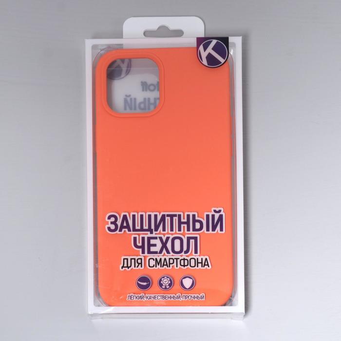 Чехол Krutoff, для iPhone 12 Pro Max, матовый, оранжевый - фото 51452763