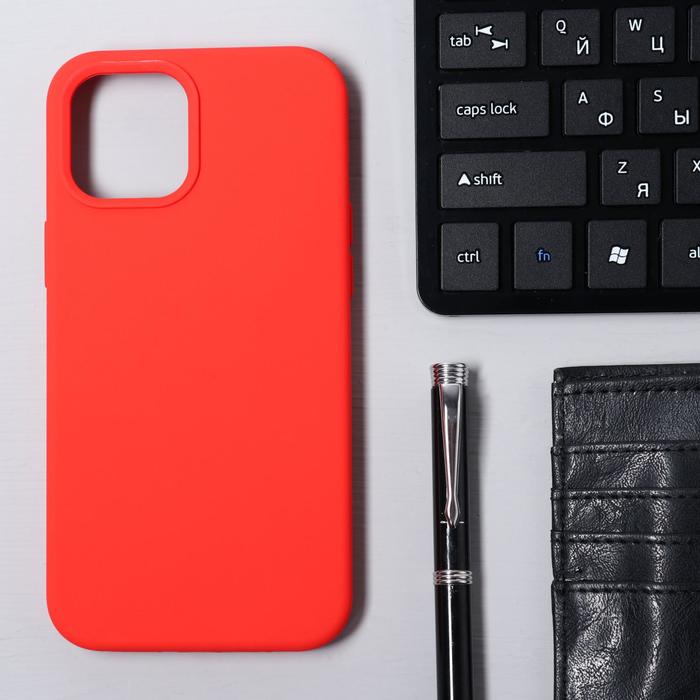 Чехол Krutoff, для iPhone 12 Pro Max, матовый, красный - Фото 1