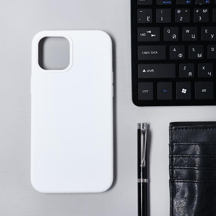 Чехол Krutoff, для iPhone 12 Pro Max, матовый, белый - Фото 1