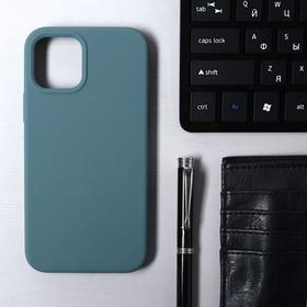 Чехол Krutoff, для iPhone 12/12 Pro, матовый, темно-оливковый 6894256
