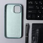 Чехол Krutoff, для iPhone 12/12 Pro, матовый, темно-оливковый - Фото 2