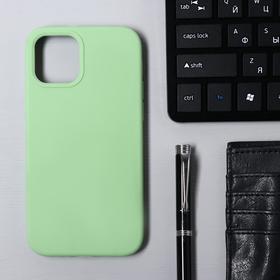Чехол Krutoff, для iPhone 12/12 Pro, матовый, мятный 6894259