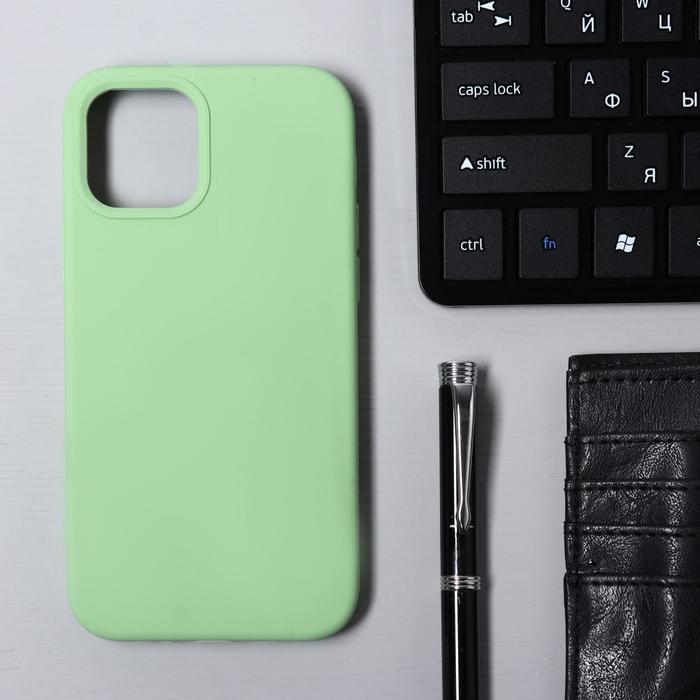 Чехол Krutoff, для iPhone 12/12 Pro, матовый, мятный - Фото 1