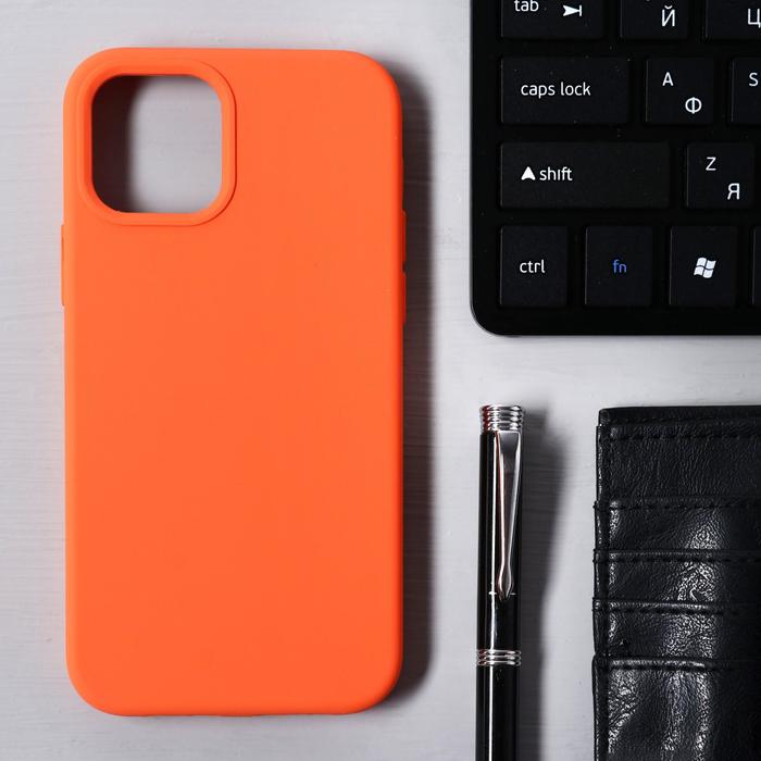 Чехол Krutoff, для iPhone 12/12 Pro, матовый, оранжевый - Фото 1