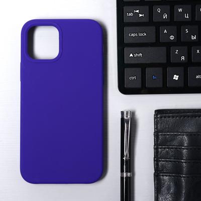 Чехол Krutoff, для iPhone 12/12 Pro, матовый, фиолетовый