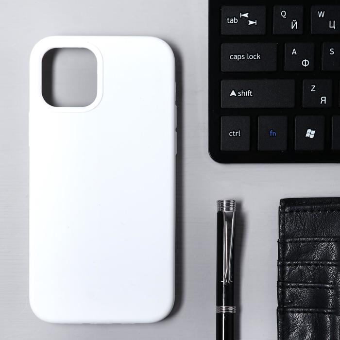 Чехол Krutoff, для iPhone 12/12 Pro, матовый, белый - Фото 1