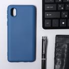 Чехол Krutoff, для Samsung (A013) Galaxy A01 Core, матовый, синий - Фото 1
