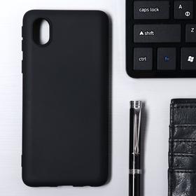 Чехол Krutoff, для Samsung Galaxy A01 Core, матовый, черный
