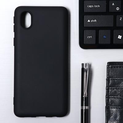 Чехол Krutoff, для Samsung Galaxy A01 Core, матовый, черный