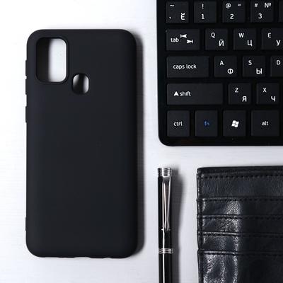 Чехол Krutoff, для Samsung Galaxy Galaxy M31 (M315), матовый, черный