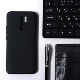 Чехол Krutoff, для Xiaomi Redmi 9, матовый, черный 6894276