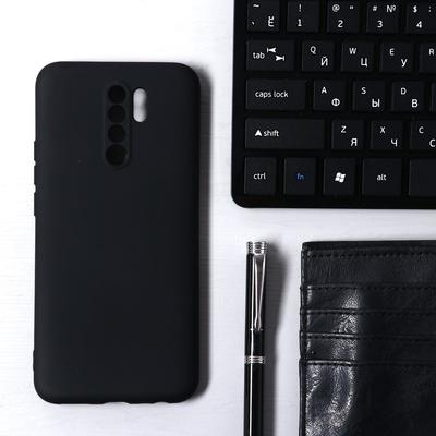 Чехол Krutoff, для Xiaomi Redmi 9, матовый, черный