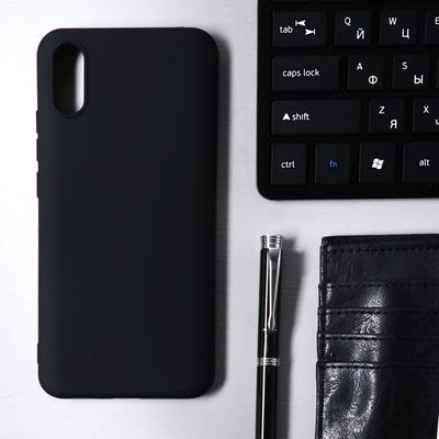 Чехол Krutoff, для Xiaomi Redmi 9А, матовый, черный