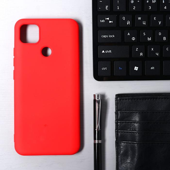 Чехол Krutoff, для Xiaomi Redmi 9С, матовый, красный - Фото 1