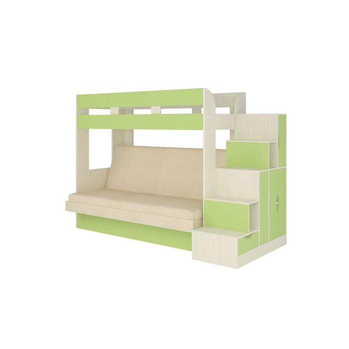 Кровать «Карамель 75/1», 1900×800 мм, цвет бодега cветлый / зелёный / аlma 16 - Фото 1