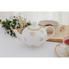 Чайник фарфоровый заварочный Доляна Organic Gold, 650 мл, цвет белый - Фото 10