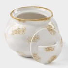 Сахарница Доляна Organic Gold, 420 мл, фарфор, белая - Фото 2