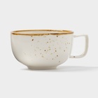 Чайная пара фарфоровая Magistro «Церера», 2 предмета: чашка 250 мл, блюдце d=16,5 см, цвет белый 5388009