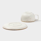 Чайная пара Magistro «Церера», 2 предмета: чашка 250 мл, блюдце d=16.5 см, фарфор, белая - Фото 5