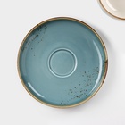 Чайная пара Magistro «Церера», 2 предмета: чашка 250 мл, блюдце d=16.5 см, фарфор, голубая - Фото 3