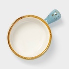 Кокотница Magistro «Церера», 100 мл, d=7.5 см, фарфор, голубая - Фото 3