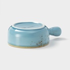 Кокотница Magistro «Церера», 100 мл, d=7.5 см, фарфор, голубая - Фото 4