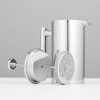 Заварочный чайник френч-пресс «Моко», 1 л, нержавеющая сталь, хромированный - Фото 2