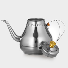 Заварочный чайник «Леранс», 1.2 л, металлическое сито, нержавеющая сталь, хромированный