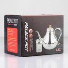 Чайник заварочный из нержавеющей стали «Леранс», 1,6 л, металлическое сито, цвет хромированный - Фото 5