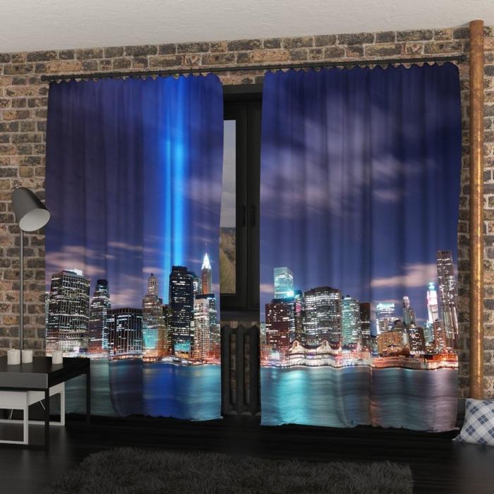Фотошторы «Манхеттен панорама», размер 150х260 см, габардин - Фото 1