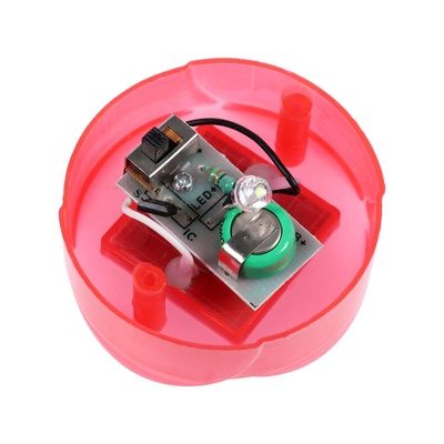 Садовый светильник «Тюльпан красный», уличный, на солнечной батарее, 5×29×5 см, 1 LED, свечение белое