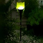 Садовый светильник на солнечной батарее «Тюльпан жёлтый», 4.5 × 29 × 4.5 см, 1 LED, свечение белое - фото 8972821