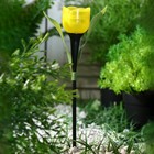 Садовый светильник на солнечной батарее «Тюльпан жёлтый», 4.5 × 29 × 4.5 см, 1 LED, свечение белое - Фото 3