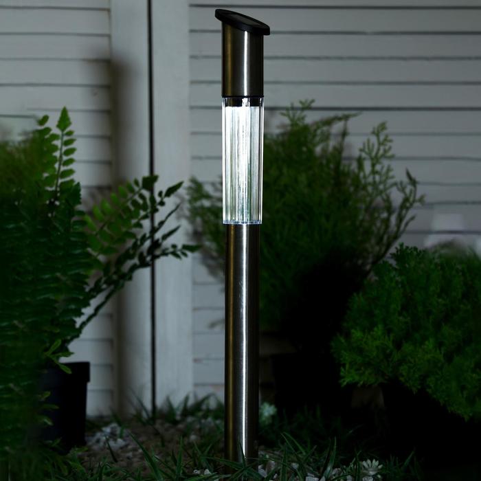 Фонарь садовый на солнечной батарее "Столбик" 55 см, d-4,9 см, 1 led, металл - Фото 1