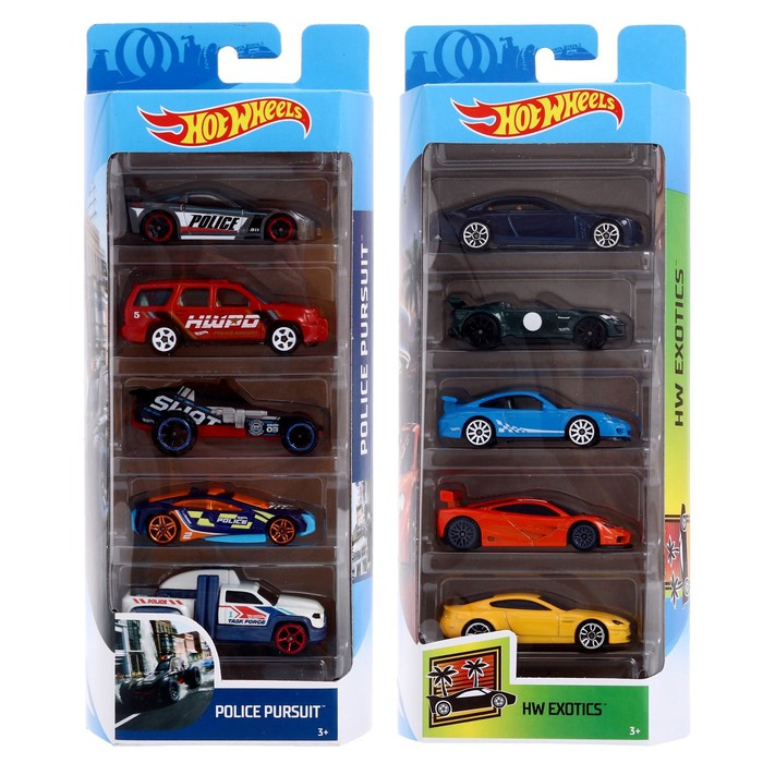 Набор подарочный Hot wheels: 5 машинок, МИКС (789025) - Купить по