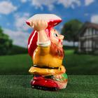 Садовая фигура "Гном с мухомором и утка", керамика, 40 см, микс - Фото 2