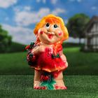 Садовая фигура "Девочка гном с клубникой", микс, 37 см - Фото 5