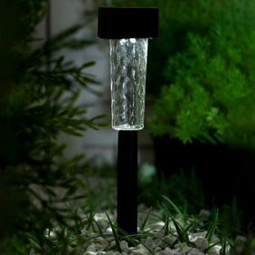 Садовый светильник на солнечной батарее «Трапеция», 5.5×34×5.5 см, 1 LED, свечение белое