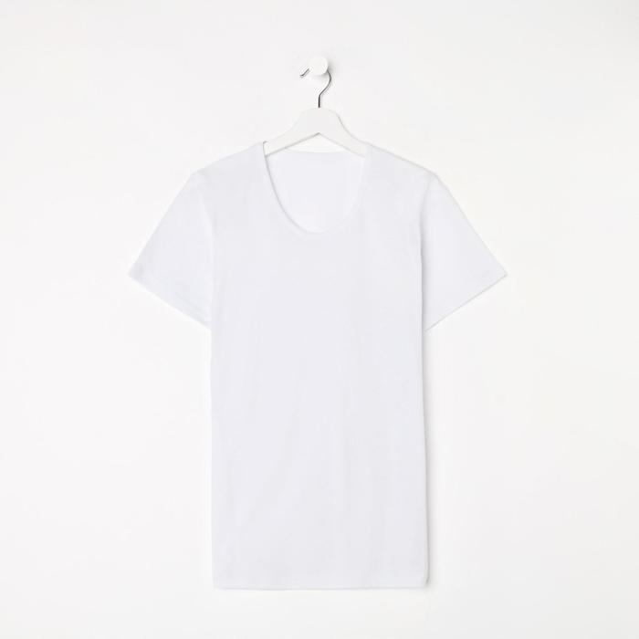 Футболка женская однотонная, цвет белый, размер 54 - Фото 1