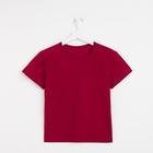 Футболка женская однотонная, цвет бордовый, размер 54 - Фото 1