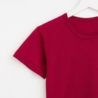 Футболка женская однотонная, цвет бордовый, размер 56 - Фото 2