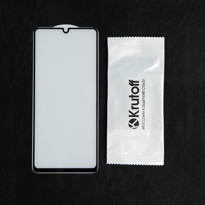 Защитное стекло Krutoff, для Samsung Galaxy A42 5G, полный клей, чёрное