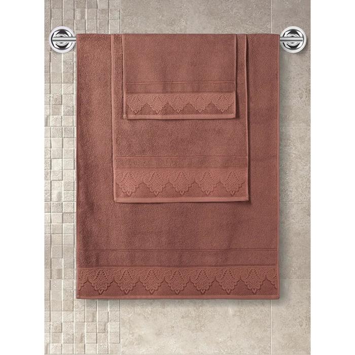 Полотенце махровое Siesta размер 50x90 см цвет кирпичный 291₽